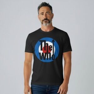 The Who Target Logo Graphic T Shirt Black NWT Unisex Size Large
